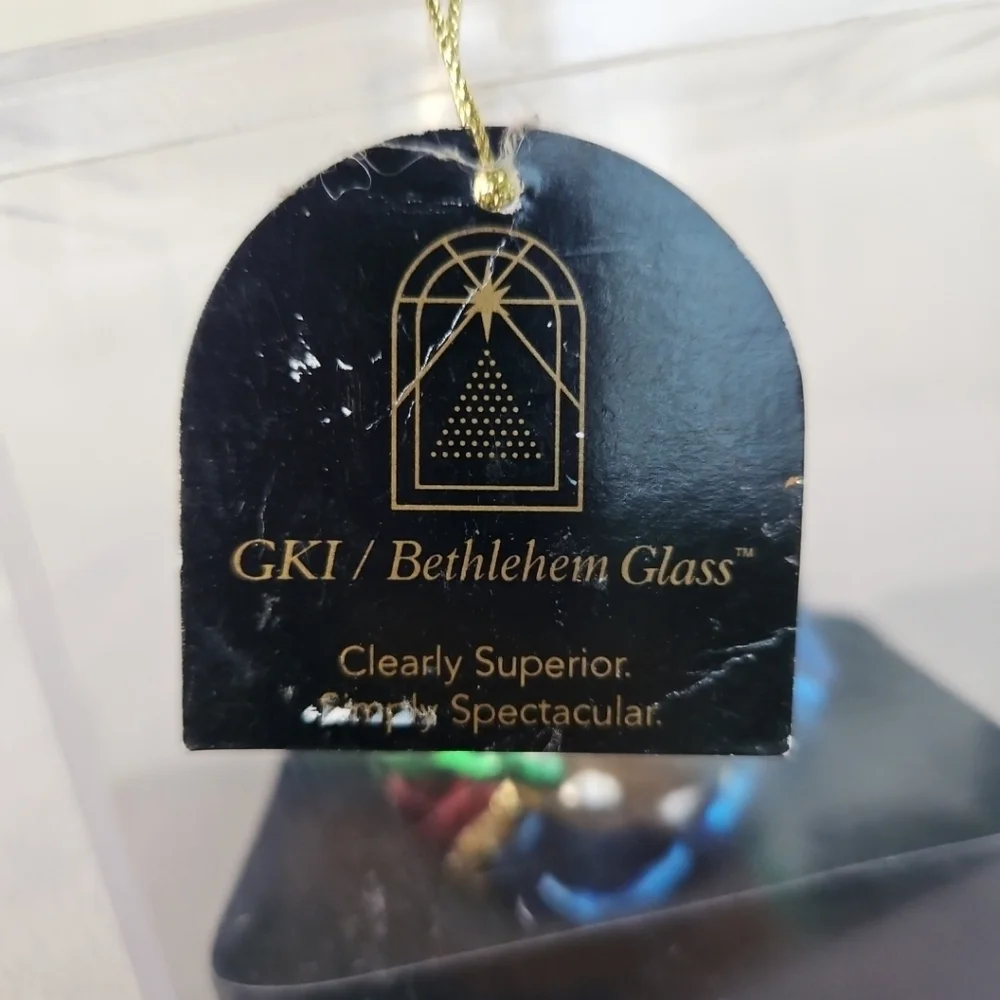 GKI Bethleham Madonna and Child Ornament Blown Glass Christmas Xmas Holiday